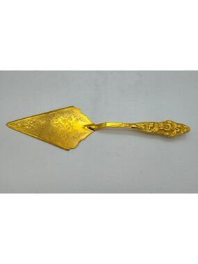 Vintage Raimond Gold Plated Wedding Cake Pie Pastry Server Ornate Handle 12"